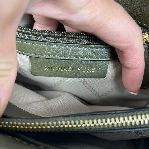 Michael Kors Whitney Studded Colorblock Leather Convertible Shoulder Bag - Picture 12 of 13